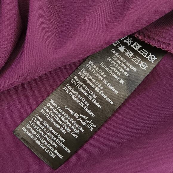 NEW CITY CHIC TOP SEXY SHINE Magenta Purple Open Shoulder Blouse Size‎ XL - Picture 5 of 5